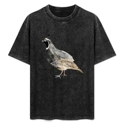 Watercolor Quail T-Shirt Fashion Casual Short Sleeve T-Shirt