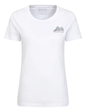 Yorkshire Printed Womens T-Shirt - White - White - Size: 8 - Mountain Warehouse - FashionsVida