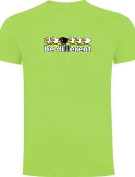 Maglietta A Maniche Corte Be Different Bike Light Green - Kruskis - FashionsVida