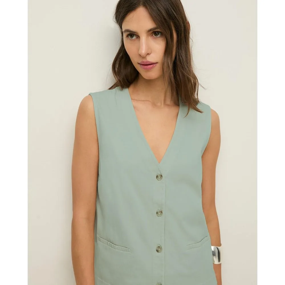 Chaleco de mujer de punto algodón orgánico - Yerse - FashionsVida
