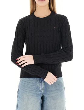 Maglione girocollo NERO S - Tommy hilfiger - FashionsVida