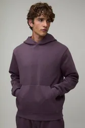Herren Essential Regular Fit Kapuzenpullover Zum Überziehen Mauve Größe Small