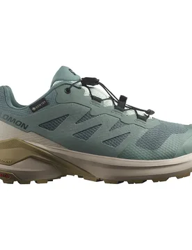 X-adventure Gore-tex® Trail Running Shoes North Atlantic / Feather Gray / Antique UK 7.5 Women - Salomon - FashionsVida