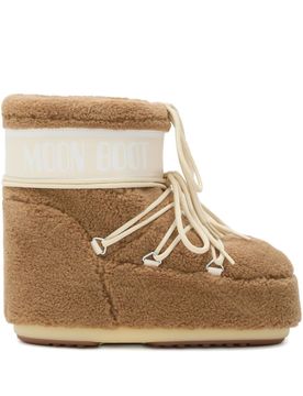 Ambidextrous Logo-Panel Lace-Up Boot with Drawstring Top, Foam Lining, and Rubber Tread