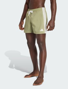 Short da nuoto 3 strisce L Tent Green / White