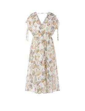 Marc Cain Midikleid blanco 40