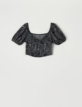 Blusa in stile camicia con motivo floreale - multicolor