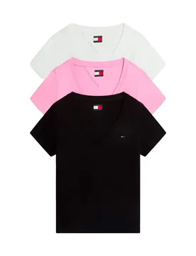 Maglietta Senza Maniche Dw0dw23160 3 Unità Black / Ecru / Pink Daisy L - Tommy Jeans - FashionsVida