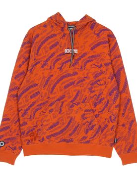 Felpa Cappuccio Uomo Sci-fi Hoodie Orange