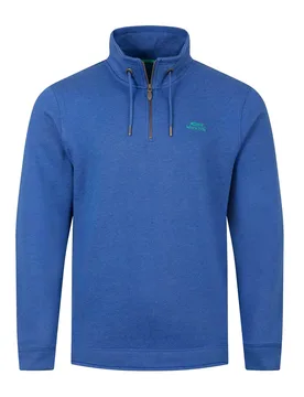 Weird Fish Brampton 1/4 Zip Sweatshirt Size 2XL - holiday-shop holiday-shop mens-summer-shop men men all-mens men sweatshirts-hoodies men sweatshirts- - Mazarine Blue - FashionsVida