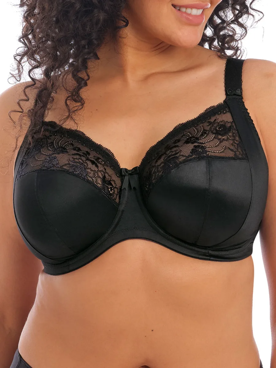 Womens Morgan Full Cup Bra - Black Polyamide - Size 36j - Elomi - FashionsVida