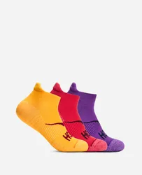 No-Show Run Sock 3-Pack in Egg Yolk/Cerise/Virtual Violet, Size Large