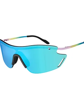 Lunettes De Soleil 0q72001 Shiny Lilac Light Green Mirror Blue/CAT3 Homme