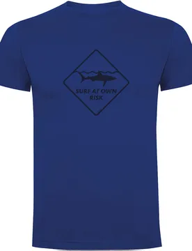 T-shirt à Manches Courtes Surf At Own Risk Royal Blue 2XL
