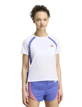 Adizero Archive Running Short Sleeve T-shirt White / Dual Indigo XL Women - Adidas - FashionsVida