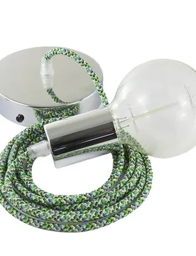 Cables Suspension Luminaire Rx05 Pixel 2 M Diy Green / Chrome Plated One Size - Creative - FashionsVida
