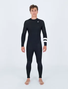 Combinaison Néoprène à Manches Longues Avec Fermeture éclair Dans Le Dos Advant 3/2 Mm Black MT - Hurley - FashionsVida
