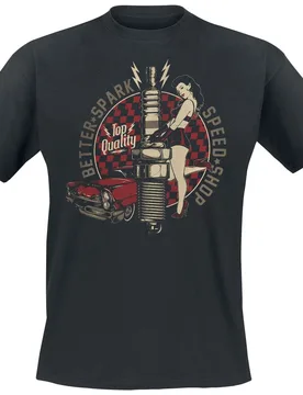 Rockabilly T-Shirt - Better Spark - S bis 4XL - für Männer - Größe L - schwarz - Männer - male - Gasoline Bandit - FashionsVida