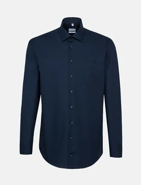 Regular Business Hemd Uni Blau 40 - Seidensticker - FashionsVida