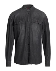 Jeanshemd Herren Braungrau M Herren
