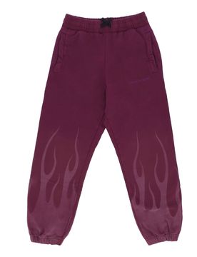 Pantalone Tuta Felpato Uomo Corrosive Flames Pants Grape Wine