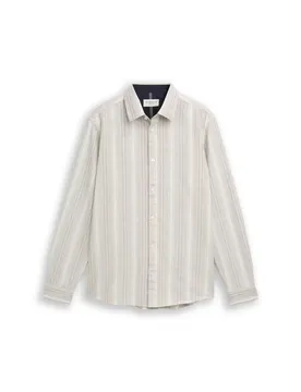 XL structured stripe shirt male