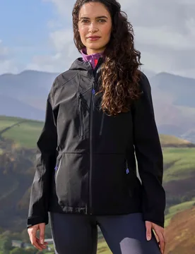 Rainstorm' Womens Waterproof Jacket With Pockets Everyday Rain Coat Black - Size 12 Uk - Mountain Warehouse - FashionsVida