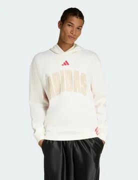FELPA CON CAPPUCCIO STADIUM GRAPHIC XS Off White / Pure Ruby - Adidas - FashionsVida