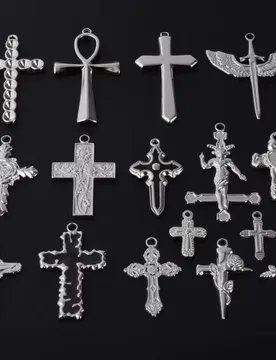 Pcs High Quality Stainless Steel Cross Charm Pendant For Jewelry Making Supplies Metal Rose Knife Sword Amulet Accessories - Aliexpress - FashionsVida