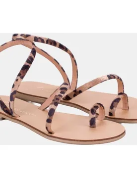 Sandalias de mujer griegas planas con tiras - Nicolas Lainas - FashionsVida