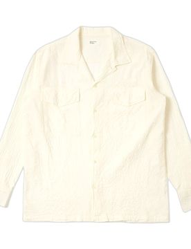 Camicia attendant shirt arten seersucker - ecru