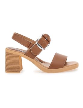 Sandali Cuoio con Tacco Medio a Blocco MK3619214 37