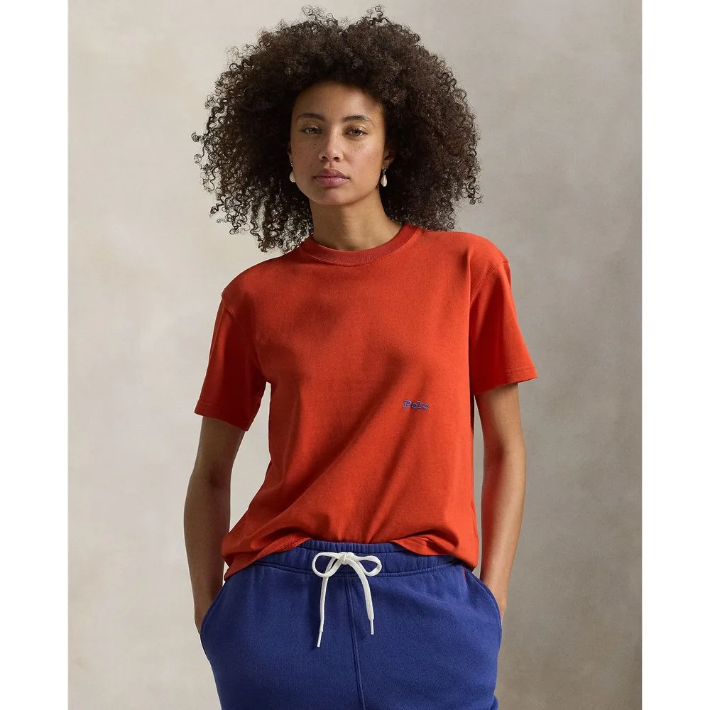 Camiseta de mujer de algodón de manga corta - Polo Ralph Lauren - FashionsVida