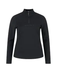 Damen Unterzieh Zipshirt aus dünner Fleece-Qualität schwarz 38 W