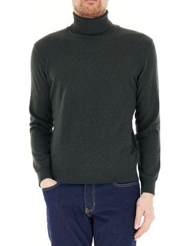 Dolcevita lana cashmere VERDE SCURO S