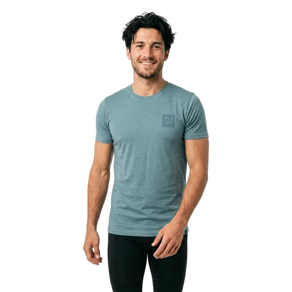 Maglietta A Maniche Corte Basic Stone Blue - Conway - FashionsVida