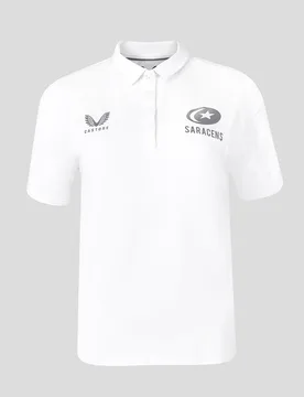 Saracens Women's 25/26 Travel Short Sleeve Polo WHITE M female - Castore - FashionsVida