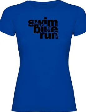 Maglietta A Maniche Corte Word Triathlon Royal Blue - Kruskis - FashionsVida
