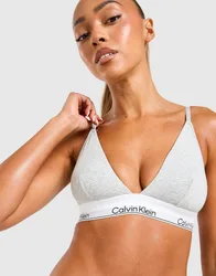 Icon Cotton Triangel Bralette Damen - Damen, Grau - female - Size: M