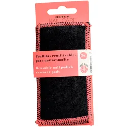 Toallitas reutilizables para quitaesmaltes de uñas 3 unidades