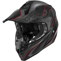 Casco Moto Cross KV49 EVO CHASER Nero Grigio Rosso taglia L