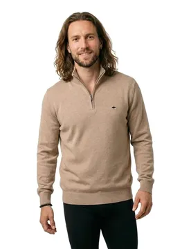 Maglione Con Mezza Zip 1613215 Taupe XL