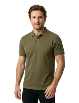 Polo A Maniche Corte Hm5600093 Slim Fit Moss Green M