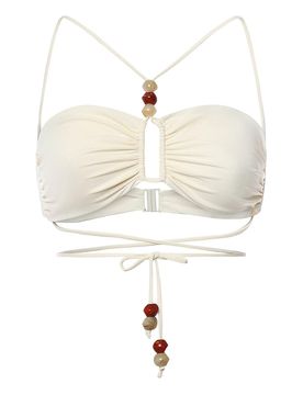 Top a fascia avvolgente con perline