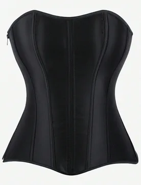 Corsé superior de busto alto, top moldeador sin tirantes con 11 ballenas de acero, cinturilla, cremallera lateral, adecuado para actuaciones en el es - Shein - FashionsVida