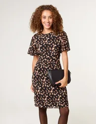 Womens Mark Making Crew Neck Dress - Black - Size Large
