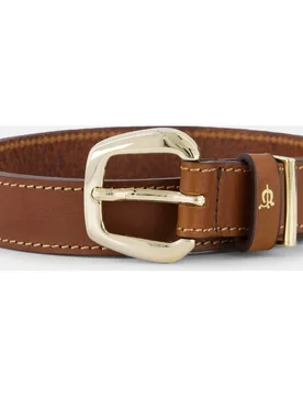 Cinturón de piel en con doble pasador - El Caballo - FashionsVida