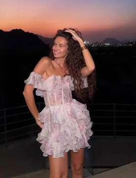 Women Elegant Floral Print Ruffle A-Line Mini Dress Strapless High Waist Sleeveless Sexy Princess Party Vacation Dress Vestidos - Aliexpress - FashionsVida