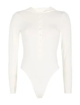 Bodysuit Damen Elfenbein L,M,S,XL,XS,XXS Damen - Miaou - FashionsVida
