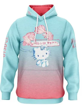 Hello Kitty Wave Hoodie Multicolour XS Men,Women - OTSO - FashionsVida